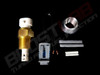 Boost Lab Universal Intake Air Temp Sensor Kit showing sensor, weld in bung, connector, wires and crimp terminals