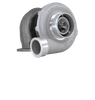 BorgWarner S300SX3 turbocharger, 3/4 front angle showing compressor wheel and cast housing with inlet flange
