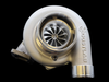 BL6262X Billet Turbocharger front view showing compressor wheel, housing, and outlet flange