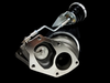 Evo 8/9 Billet TD06HR-25G turbo, side angle showing compressor housing, wastegate actuator and linkage