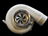 BoostLab BL6870R billet turbocharger, front view showing compressor wheel and cast housing
