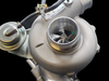 BL VF48 turbocharger for Subaru STi, front angle showing billet compressor wheel and inlet housing