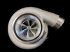 Boost Lab BL8088S billet turbocharger, front view showing compressor wheel, housing, and outlet flange