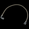 -4 AN PTFE oil feed line, 24 inch braided hose with straight fitting and 90 degree end fitting