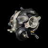 BL58XR turbocharger for Subaru WRX FA20, side view showing compressor wheel, wastegate actuator and fittings