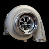 BL9802R billet turbocharger, front view showing compressor wheel, housing and outlet flange