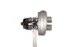 Xona XR 7164S X2C turbo, side view showing compressor wheel, housing and shaft assembly detail