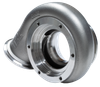 Xona Rotor XR-51S .52 A/R TiAL V-Band turbine housing, angled view showing inlet, outlet, and volute casting.