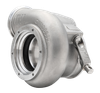 Xona Rotor XR-51S .80 A/R IWG turbine housing, front angle showing V-band inlet/outlet and wastegate actuator arm