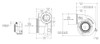 Xona Rotor XR-51S .80 A/R IWG turbine housing, technical line drawing with three views and dimensions