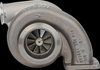 New Borg Warner S300 turbocharger, front view showing compressor wheel, housing and mounting flange