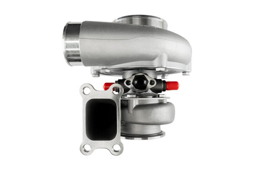 Turbosmart TS-2 5862 T3 0.82AR turbocharger, front angle view showing T3 flange, oil inlet fitting