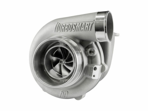Turbosmart TS-2 6466 T3 1.10AR turbocharger, front angle showing compressor wheel and housing