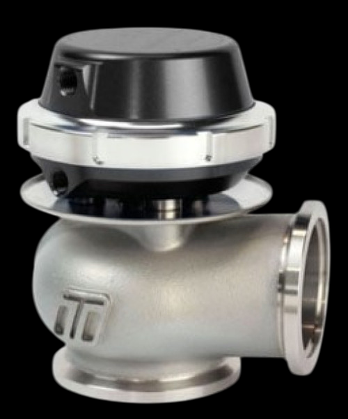 Turbosmart WG45 Hyper-Gate 45 wastegate, black actuator top, cast body with dual v-band flanges