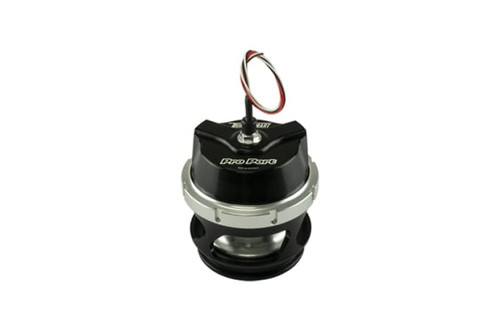 Turbosmart GenV ProPort 54mm blow off valve, top angle view showing black cap, sensor wiring loop and clamp ring