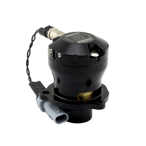 Turbosmart Kompact EM VR13 dual port BOV for Ford Ranger 2.3L EcoBoost, angled view showing electrical connector and mounting flange