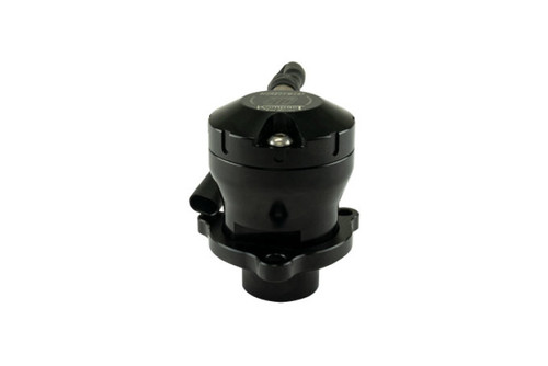 Turbosmart Kompact EM plumb back blow off valve, black anodized body, side vent and top hose fitting visible