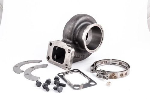 Garrett GT35R turbine housing kit, T3 flange, V-band outlet, 0.82 A/R, with gasket, clamp and hardware