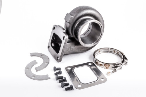 Garrett GT30R turbine housing kit, T4 flange, V-band outlet, with clamp, gasket, bolts and retainer clip