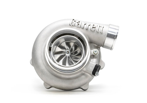 Garrett G35-1050 Super Core, reverse rotation turbo, front angle showing compressor wheel and housing