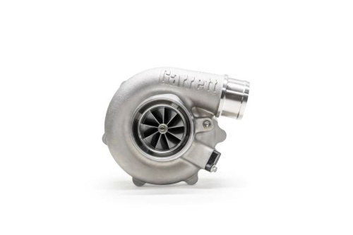 Garrett G25-660 Super Core, standard rotation, front angle showing compressor wheel and housing