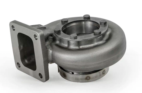 Garrett GBC35 turbine housing kit, T4 flange and V-band outlet, cast metal finish, 0.82 A/R
