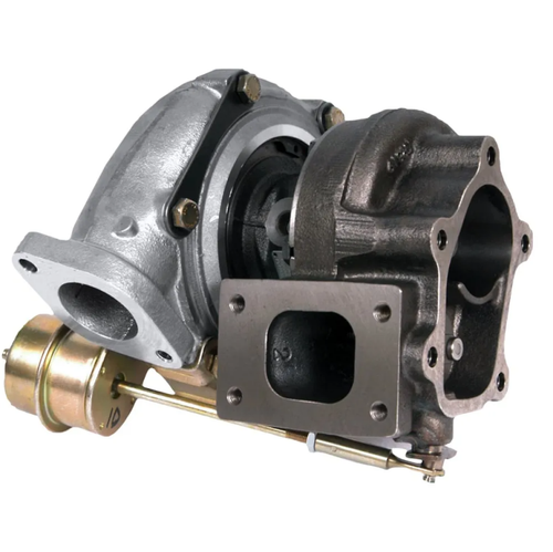 Garrett GTX2860R Gen II Super Core turbo, three quarter view showing compressor housing, turbine flange, and wastegate actuator