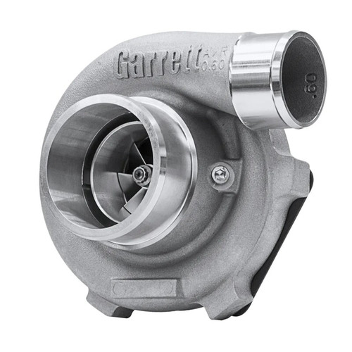 Garrett GTX2867R Gen II Super Core turbo, front angle view showing compressor wheel, housing and inlet