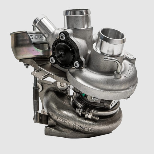 Garrett G42-1585 G-Series II Super Core turbo, angled view showing compressor housing and actuator