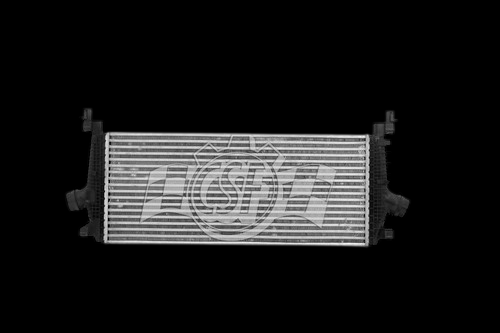 CSF OEM intercooler for 2011-2016 Chevrolet Cruze 1.4L, front view showing tube fin core and side inlet, outlet fittings.