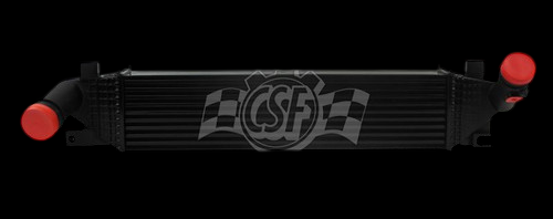 CSF intercooler for 2012-2015 Ford Explorer 2.0L, front view with red inlet and outlet fittings.