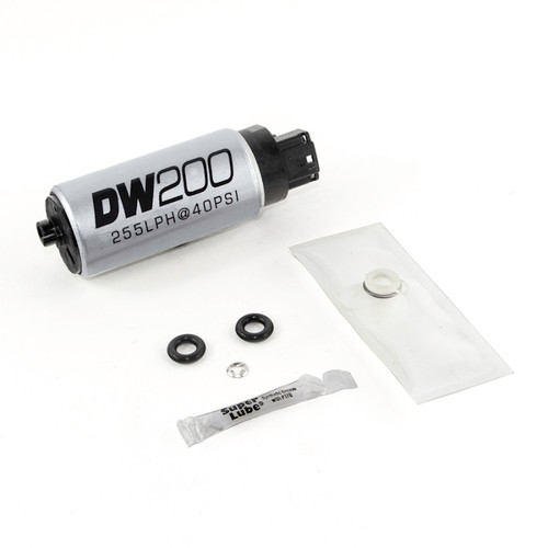 DeatschWerks DW200 255 LPH in-tank fuel pump with Honda Civic install kit, gaskets, filter sock, lube