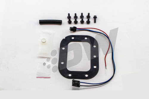 DeatschWerks fuel pump install kit with wiring harness, gasket, screws, and filter sock for 86-89 Corvette 5.7L