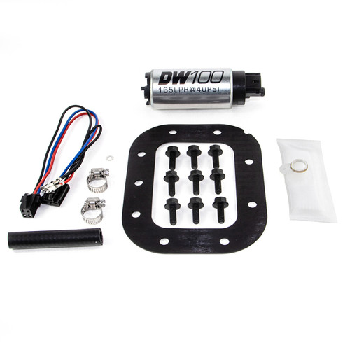DeatschWerks DW100 165 LPH fuel pump with wiring, gasket, mounting bolts and hose for Corvette install kit