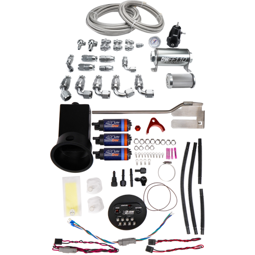 DeatschWerks 94-02 Nissan Silvia and Skyline X2 Surge Module with DW420 Pumps and PTFE Plumbing Kit