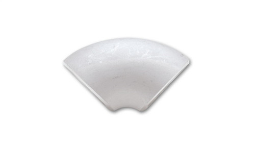 Vibrant 1.25in Schedule-10 T304 stainless tight radius 90 degree elbow, curved outer surface view