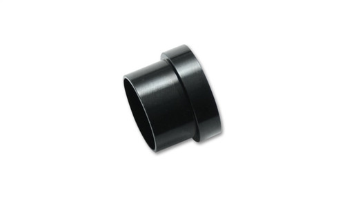 Vibrant -10AN Tube Sleeve Fitting, black anodized aluminum, angled view showing tube bore and shoulder step.