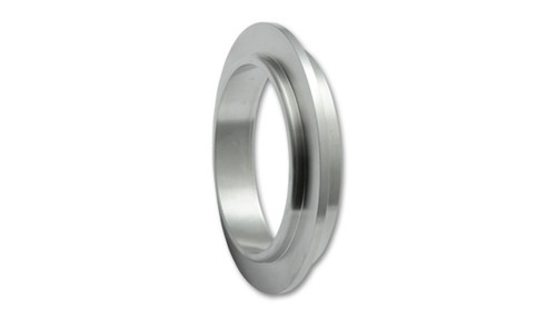 Vibrant GT42 Compressor Outlet Flange SS shown at an angle, round stainless steel ring with stepped edge.