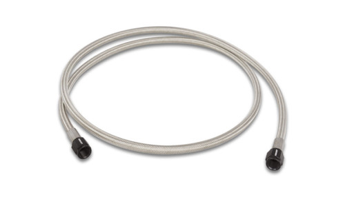 Vibrant Univ Oil Feed Kit, coiled braided stainless hose with black -3AN fittings on both ends