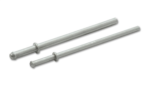 Vibrant OE-Style Exhaust Hanger Rods, two 3/8in dia x 9in long steel mandrels shown side by side, angled view