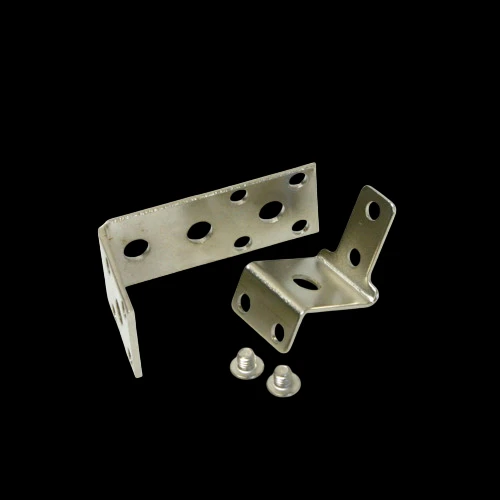 Turbosmart GBCV SS/DS mounting bracket set, two metal L-brackets with mounting holes and two bolts.
