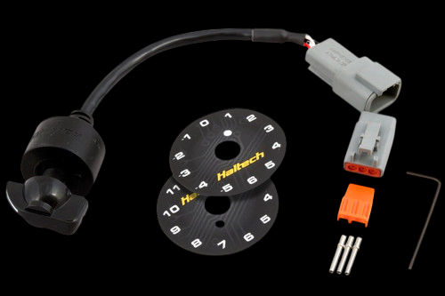 Haltech 12 Position Rotary Trim Module kit with sensor, wiring, connector, dials, terminals and hex key