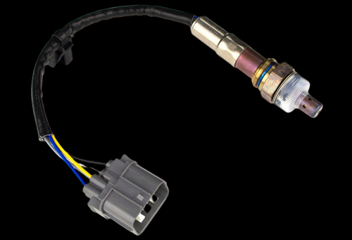 Haltech Wideband O2 Sensor NTK LZA08-H5 with braided cable, gray 4 pin connector and threaded tip