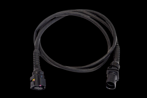Haltech Wideband Extension Harness for LSU4.9, coiled cable with connectors on both ends, black background