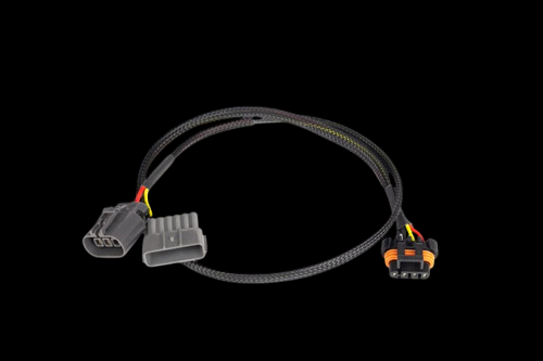 Haltech Nissan RB30 LS1 Coil Sub-Harness, braided cable with gray connectors and one orange connector