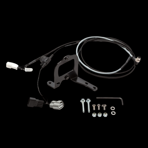 Cobb GT-R CAN Gateway harness kit with mounting bracket, connectors, cables and hardware laid out flat