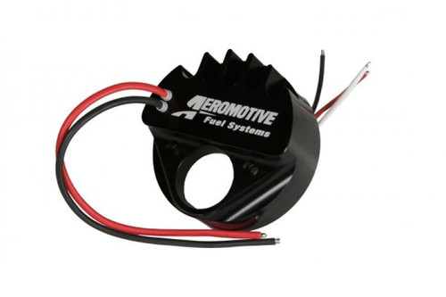 Aeromotive Replacement Brushless Controller, black finned housing with red, black and white wire leads