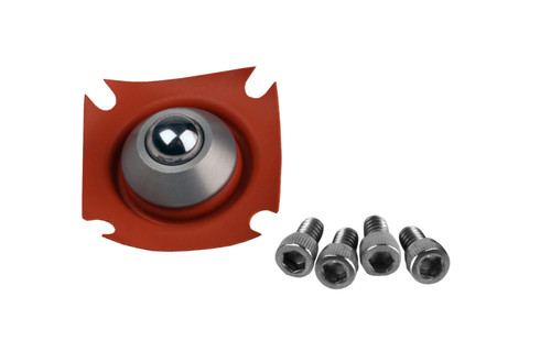 Aeromotive A2000 fuel pump diaphragm repair kit, red silicone diaphragm with ball valve and four screws