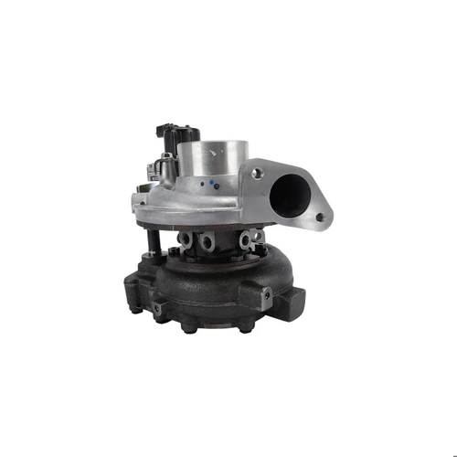 IHI F58VED-S0026B turbocharger, side angle view showing actuator, wastegate and exhaust housing outlet.