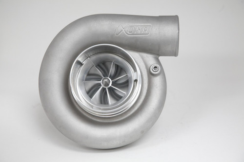 Xona Rotor 115-68 X4C turbo, front view showing compressor wheel, housing and inlet, cast metal finish.